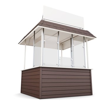 Brown izole üzerinde beyaz arka plan oyala. 3D render