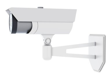 Açık Cctv kamera izole. 3D render