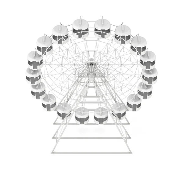 Roda gigante isolada sobre fundo branco. Renderização 3d — Fotografia de Stock