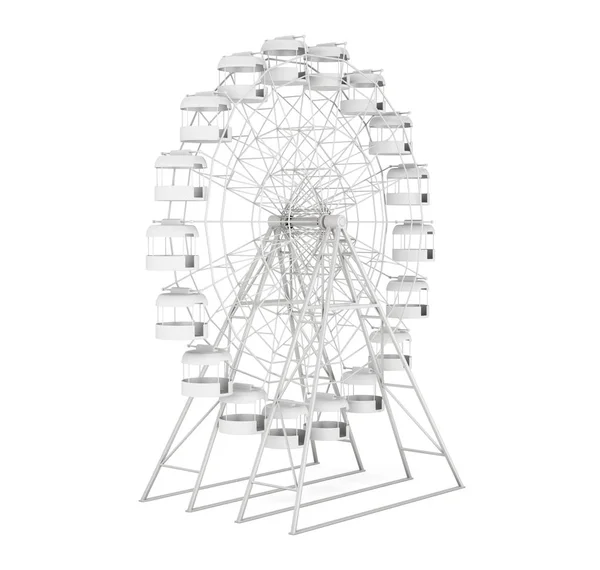 Stora hjulet vit bakgrund. 3D-rendering — Stockfoto