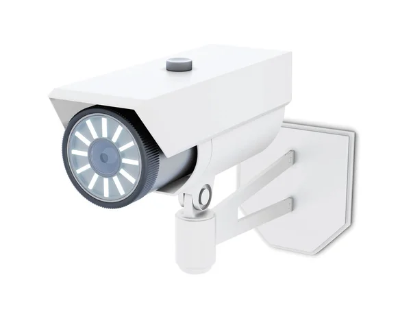 Outdoor CCTV Camera isolated on white background. 3d rendering — Stock Photo, Image