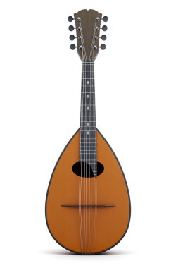 Mandolin müzik aleti izole. 3D render