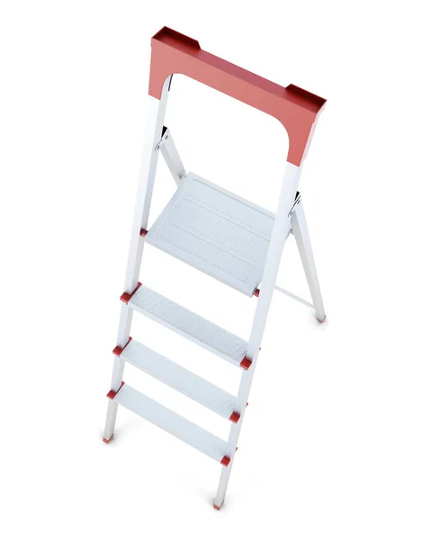 Metal ladder isolated on white background. 3d rendering — Stock Photo, Image