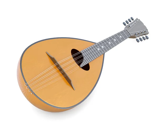 Mandolin musical instrument isolated. 3d rendering — Stock Photo, Image