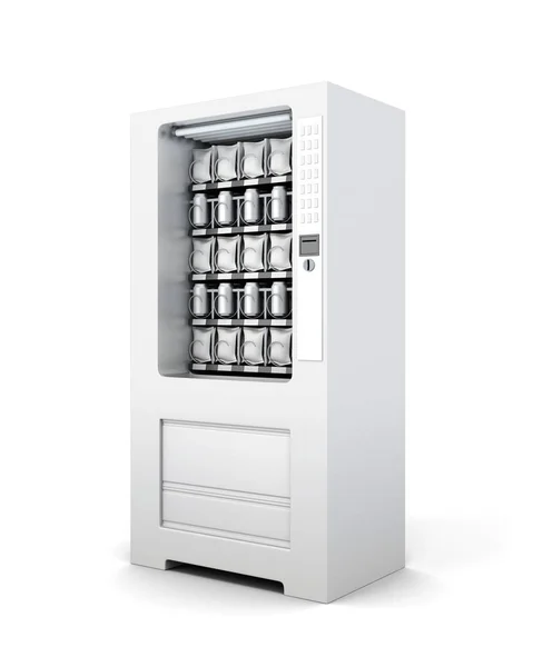 スナックと分離されたソーダの自動販売機。3 d レンダリング — ストック写真
