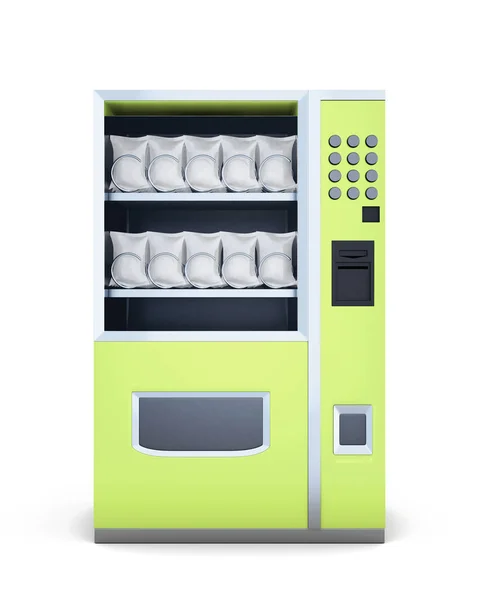 Vending machine geïsoleerd op een witte achtergrond. 3D-rendering Stockfoto