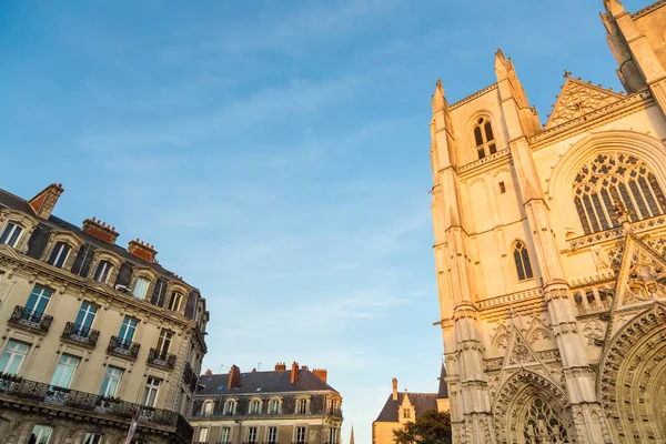 Gotische kathedraal kerk in stad van Nantes, Frankrijk — Stockfoto