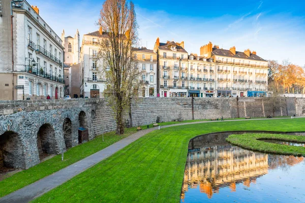 Oude stad in de stad van Nantes, Frankrijk — Stockfoto