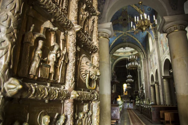 Innenausstattung der Kathedrale in der Stadt Plock, Polen — Stockfoto