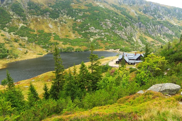 Trail Turistic Shelter Karkonosze Mountains Poland — Stock Photo, Image