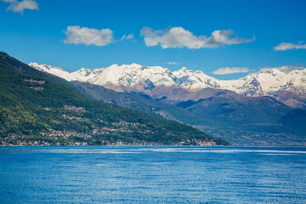 Výhled Jezero Como Alpy Itálii — Stock fotografie