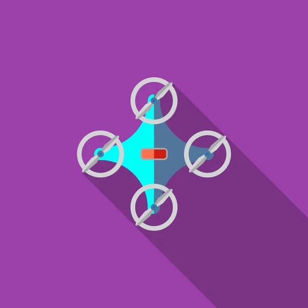 Drohnen-Vektor-Symbol oder Illustration im flachen Stil — Stockvektor