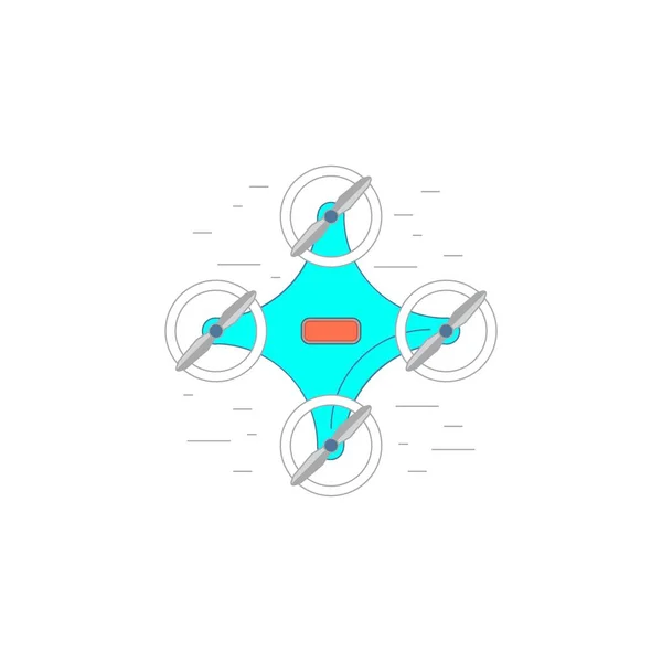 Icône vectorielle de drone ou illustration dans un style de contour — Image vectorielle