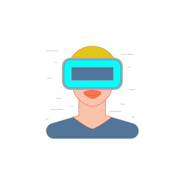 Sanal ray gözlük simgesini veya anahat tarzı resimde