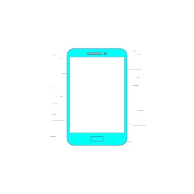 Boş ekran simgesini veya anahat tarzı illüstrasyon ile Smartphone