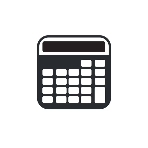 Icona vettoriale o illustrazione con calcolatrice in colore nero — Vettoriale Stock
