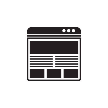 Bir renk tarzı vektör simge veya illüstrasyon gösteren web sitesi