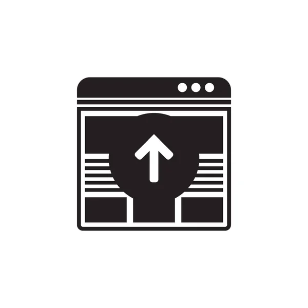 Vector pictogram of illustratie weergegeven: website seo ranking in één kleurstijl — Stockvector