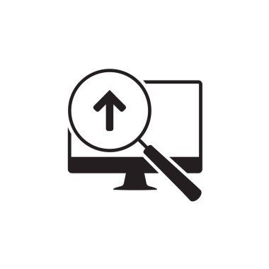 Düz tasarım tarzında vektör simge veya resim gösteren web sitesi seo sıralaması