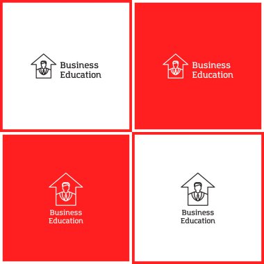 Vektör eps logo veya resim iş eğitimi anahat tarzı hakkında