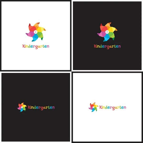 Vector eps logotype or illustration about children education center Stock Vector