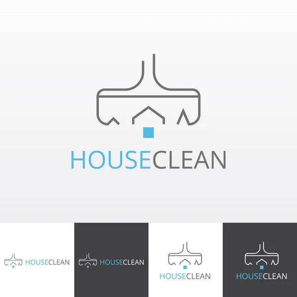 Serviços de limpeza da casa logotipo do vetor eps — Vetor de Stock
