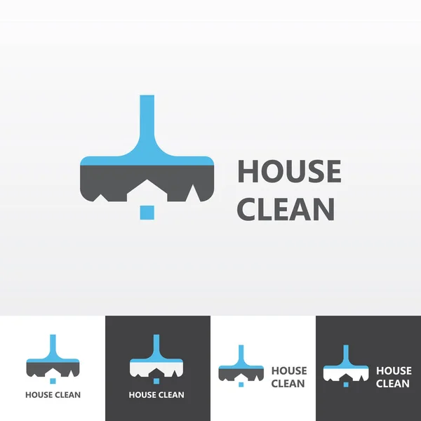 Servizi di pulizia casa logo vettoriale eps — Vettoriale Stock