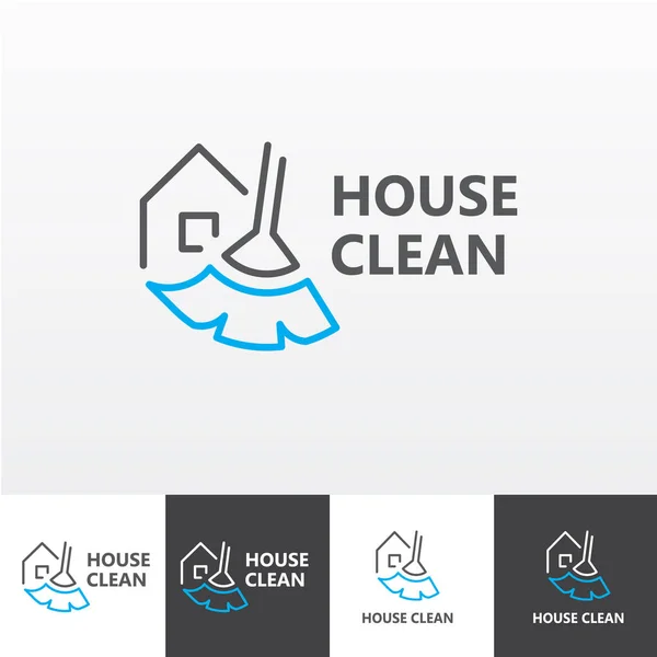 logotipo de imagen limpieza casa natural — Vector de stock © deskcube
