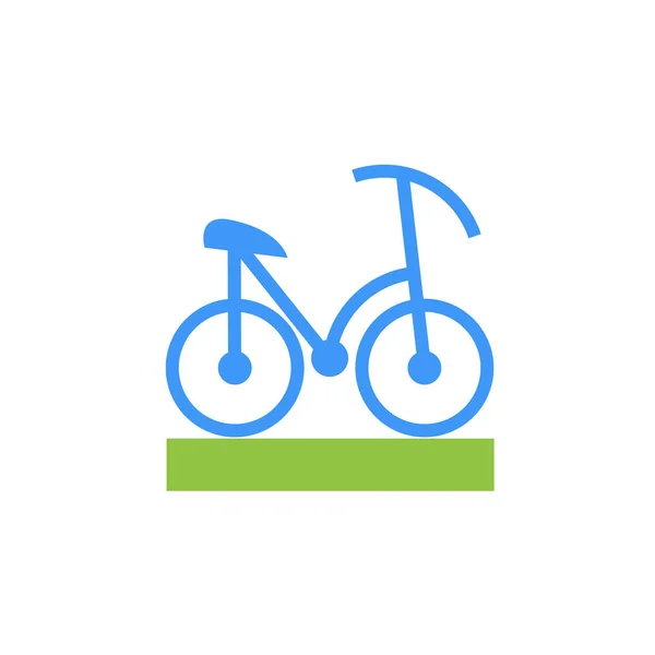 Icono vectorial o ilustración que muestra la bicicleta en estilo de diseño de materiales — Vector de stock