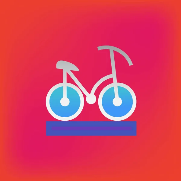 Vector icon or illustration showing bicycle in brutalism style — Stock Vector