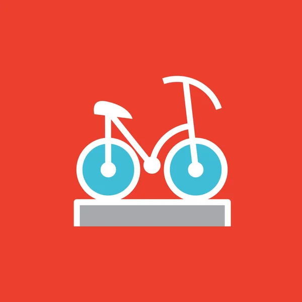 Vector icon or illustration showing bicycle in outline style — Stock Vector