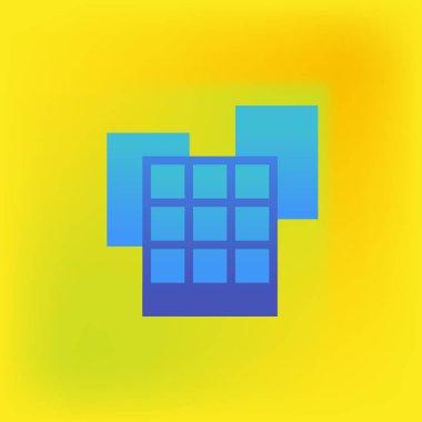 Vektör simge veya brutalism tarzında ofis binaları gösteren çizim