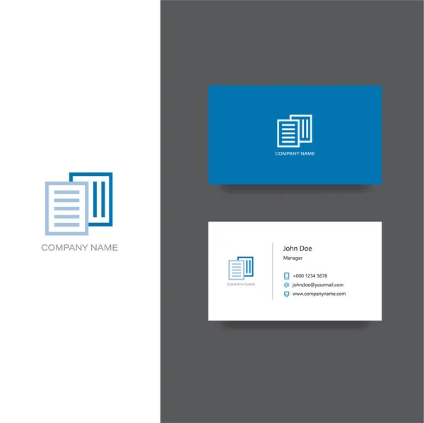 Documents financiers entreprise Logo et modèle de carte de visite — Image vectorielle