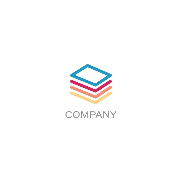 Documentos financeiros empresa Logo —  Vetores de Stock