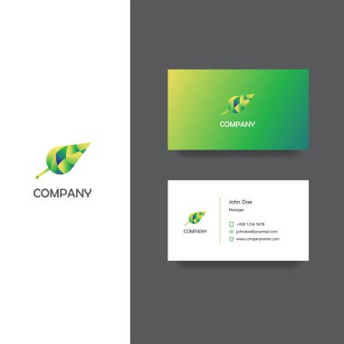 Yaratıcı ajansı veya çevre şirket logosu ve kartvizit şablonu