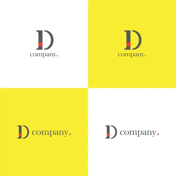 D logotipo de la empresa letra — Vector de stock