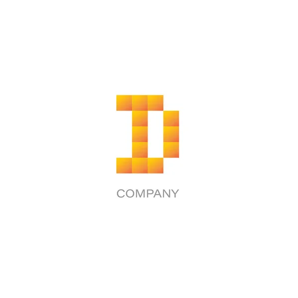 D lettera azienda logo — Vettoriale Stock