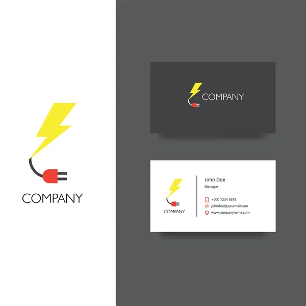 Ηλεκτρονικών υπηρεσιών ή αγαθών της εταιρείας λογότυπο και το πρότυπο επαγγελματικής κάρτας — Διανυσματικό Αρχείο
