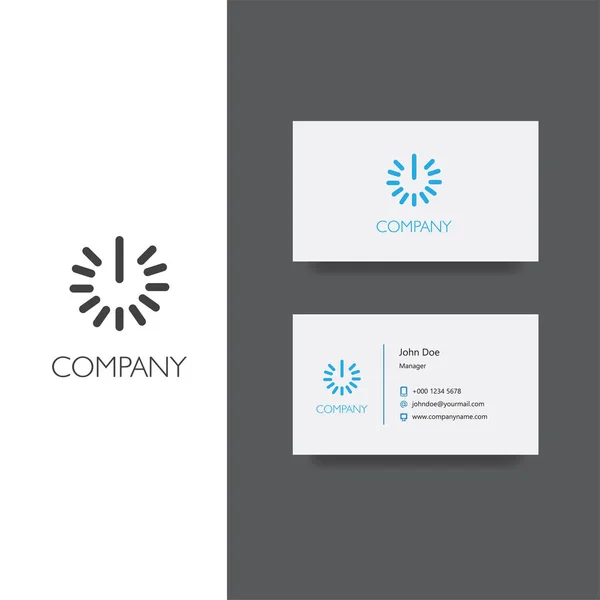 Electronics services or goods company logo and business card template — Stock Vector