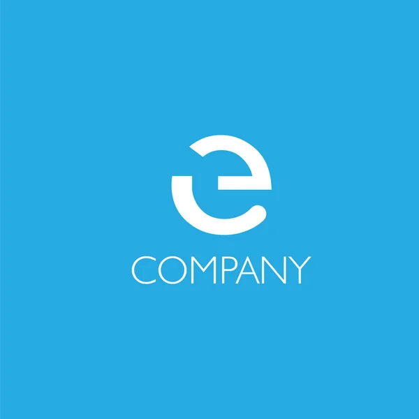 E carta logotipo de la empresa — Vector de stock