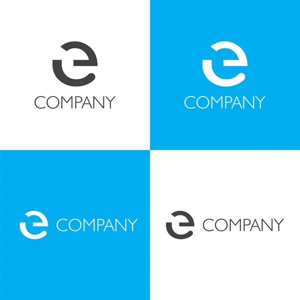 E logotipo da empresa carta — Vetor de Stock