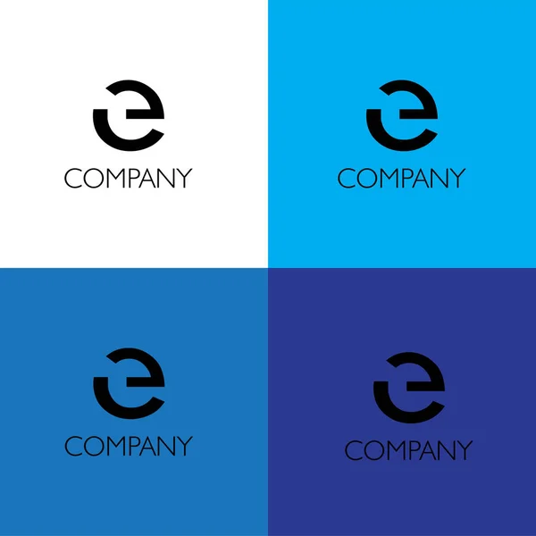 E logotipo da empresa carta — Vetor de Stock