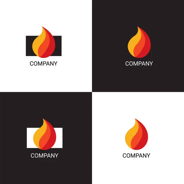 Fireplace services or selling company logo — Stock Vector