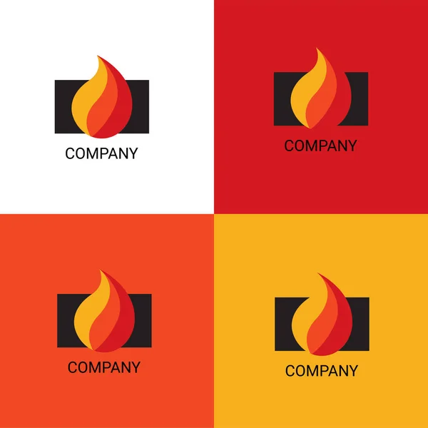 Servicios de chimenea o logotipo de la empresa de venta — Archivo Imágenes Vectoriales
