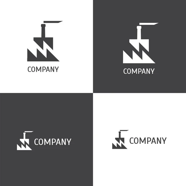 Factory building company logo — Stock Vector