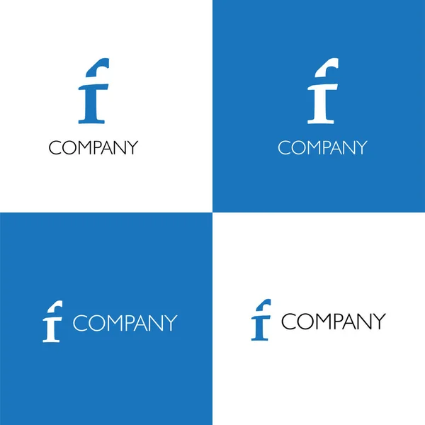 F Logo Perusahaan Huruf - Stok Vektor