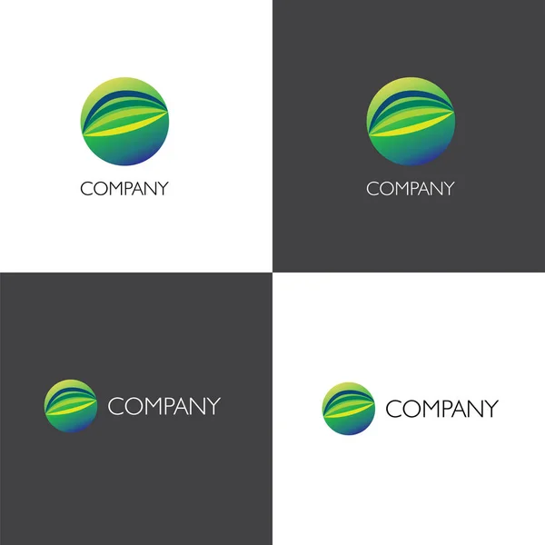 Logotipo de la empresa con ilustración de fibra — Vector de stock