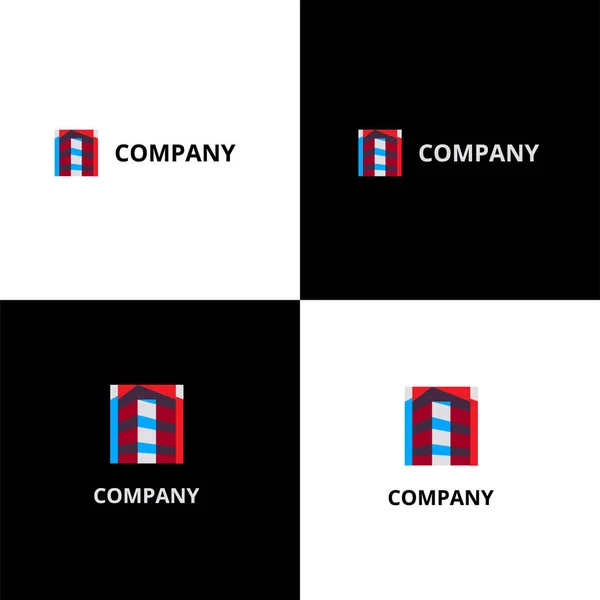 Αρχιτέκτονας ή κτίριο το λογότυπο της εταιρείας — Διανυσματικό Αρχείο