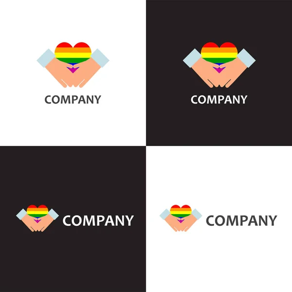 Comunidad gay o servicios logo de la empresa — Archivo Imágenes Vectoriales