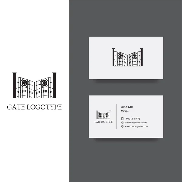 Şirket logosu kapısı şekil ve kartvizit şablonu ile